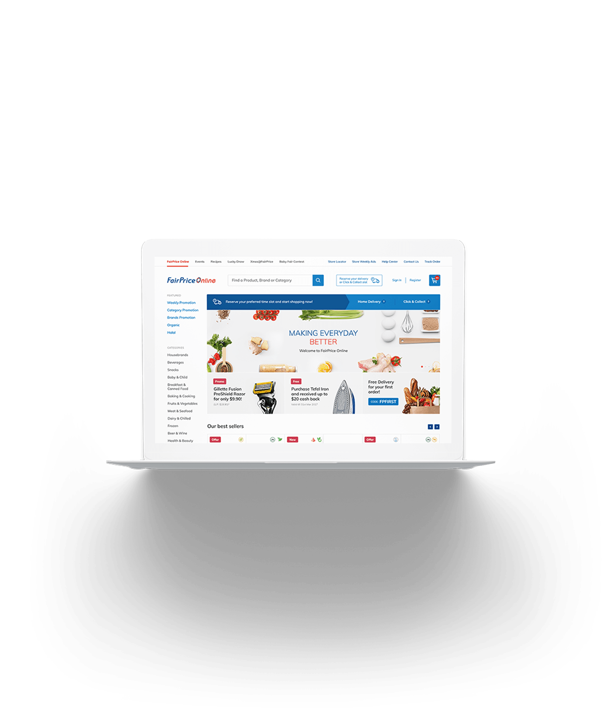FairPrice online ecommerce website - UIUX by Codigo